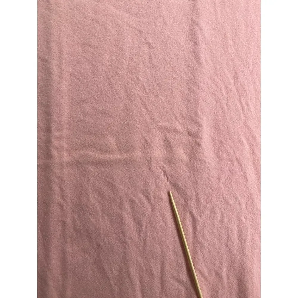 NORTH STAR Blanket Wool Satin Boarder Trim Lap Throw Pink Baby VTG 57